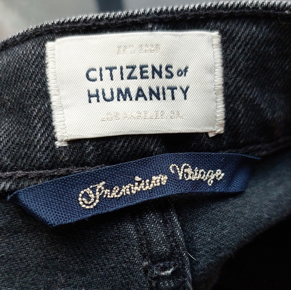 Citizens Of Humanity Charcoal Black Straight Jeans - Picture 12 of 12